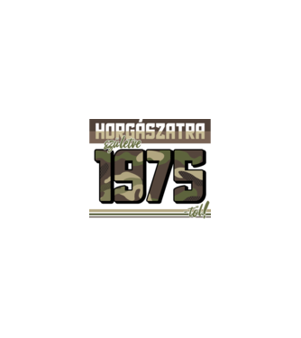 Horgászatra születve - 1975 minta homokszín pólón