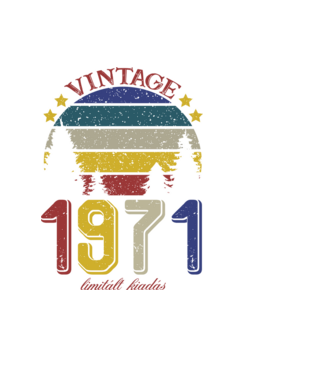 vintage_limitált kiadás 1971 minta világoskék pólón