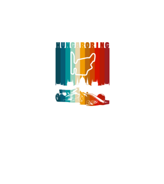 Hungaroring colorful minta fekete pólón