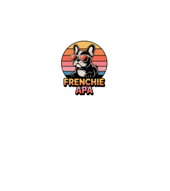 Frenchie Apa minta fekete pólón