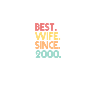 best wife since 2000 retro minta fekete pólón