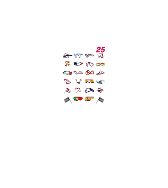 MOTOGP 25 CALENDAR fekete alapra minta királykék pólón
