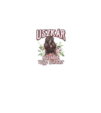 FLORAL DOGGO uszkár  minta szürke pólón