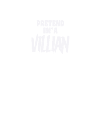 Farsang Villian minta fekete pólón