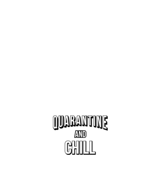 Quarantine and chill minta piros pólón