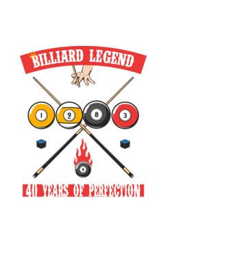 Billiard legend Born in 1983 minta fekete pólón