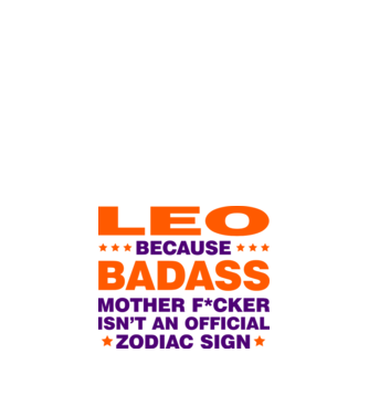 Badass zodiac LEO minta fehér pólón