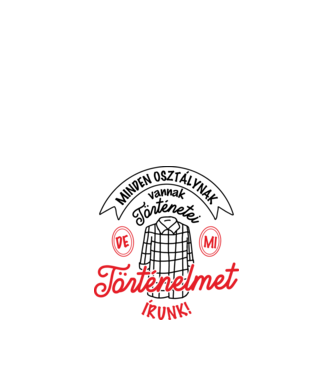 Történelmet írunk kockás ing minta fehér pólón
