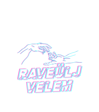Raveülj velem 3D minta fekete pólón