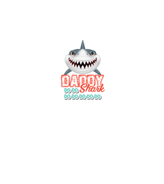 Daddy shark minta fehér pólón