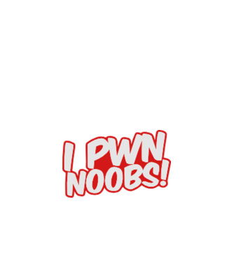 I PWN NOOBS! minta fekete pólón