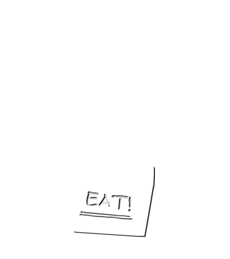 EAT! minta sötétkék pólón
