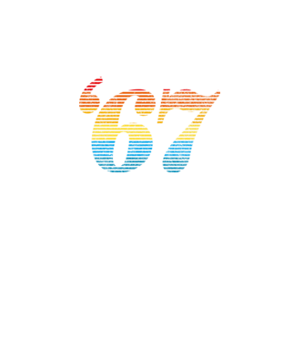 Retro születésnap 1967 minta fehér pólón
