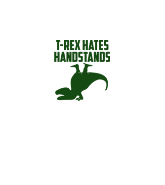 T-REX HANDSTANDS minta fehér pólón