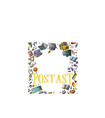 Jövőbeli postás minta fekete pólón