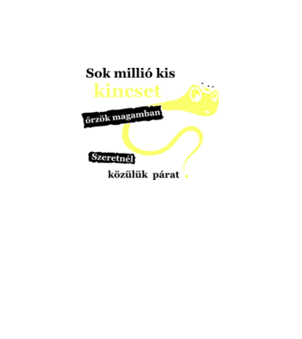 Kincsem minta fekete pólón
