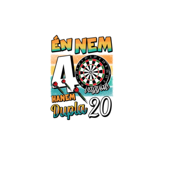 Darts Szülinap 40 éves minta fekete pólón