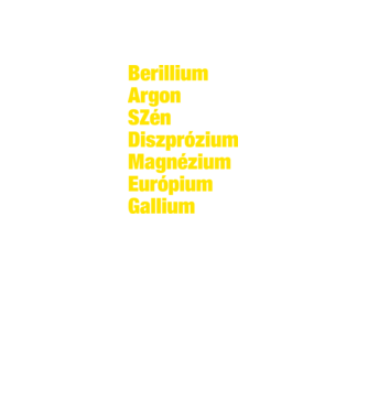 Berillium Argon Szén minta fekete pólón