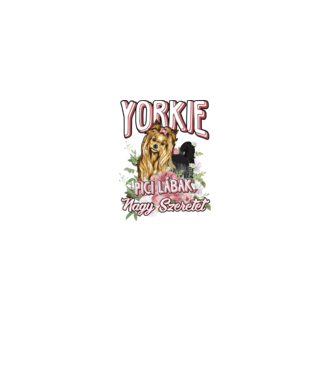 FLORAL DOGGO yorkie minta fehér pólón