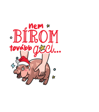 Nem bírom tovább gci Moo-Deng sötétre Karácsony minta fehér pólón