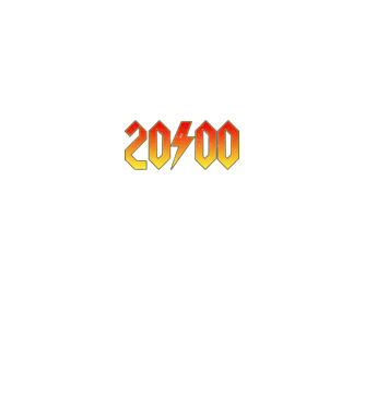 Rock születésnap 2000 JANUÁR minta fekete pólón