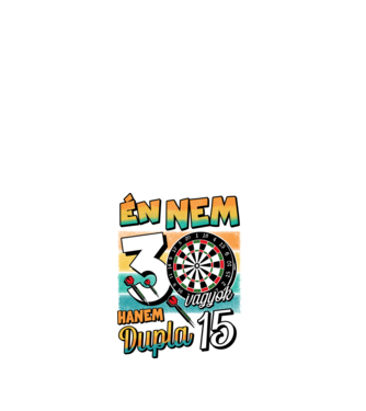 Darts Szülinap 30 éves minta fehér pólón