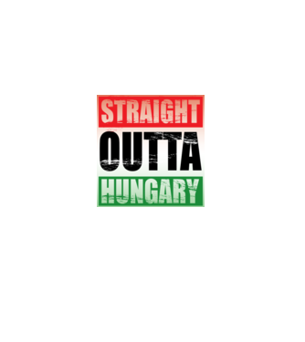 Straight Outta Hungary minta fekete pólón