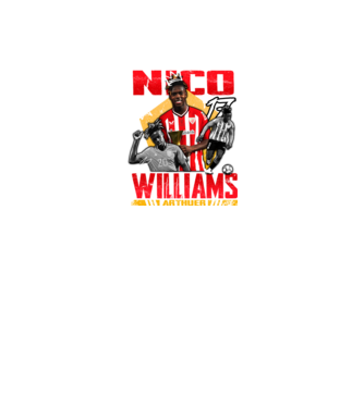 Nico Williams tribute minta fekete pólón