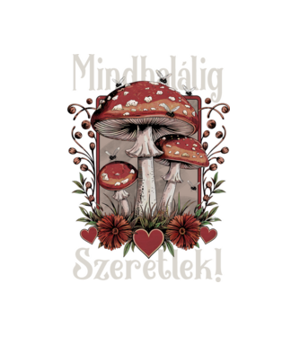 Mindhalálig galóca - feketére minta fekete pólón