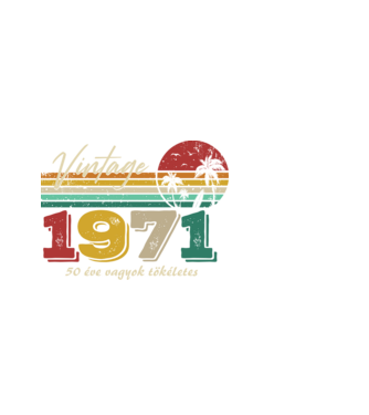 vintage 50 éve vagyok tökéletes minta fekete pólón
