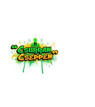 Csurran Cseppen graffiti minta fekete pólón