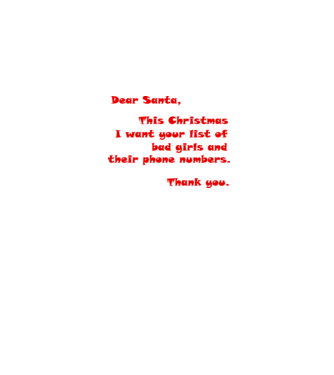 Dear Santa... minta fehér/piros pólón