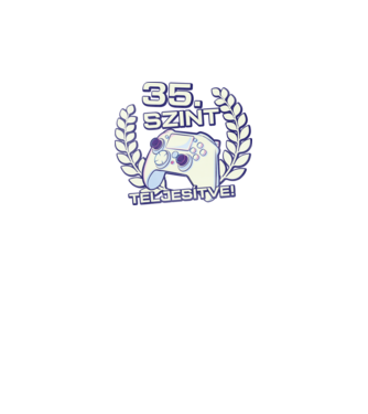 35. szint teljesítve minta fekete pólón