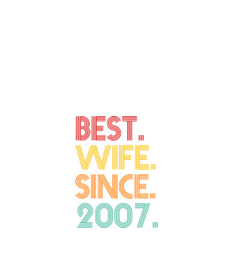 best wife since 2007 retro minta fekete pólón