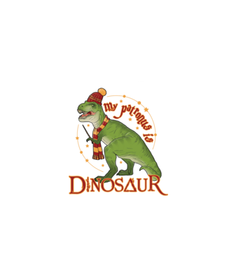 My patronus is dinosaur minta fekete pólón