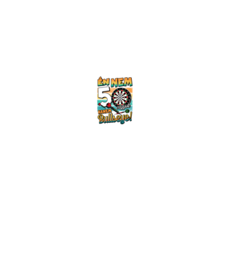 Darts Szülinap 50 éves minta fekete pólón