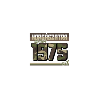 Horgászatra születve - 1975 minta homokszín pólón
