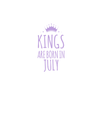 Kings are born in - July minta fekete pólón