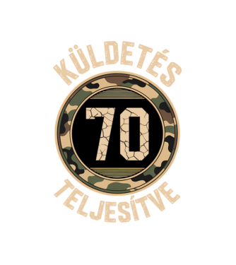 Küldetés teljesítve 70 minta fekete pólón