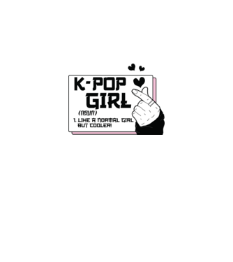K-POP FANGIRL minta fehér pólón