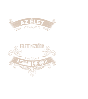 A csodák éve szülinapos 50 éves 1975 minta fekete pólón