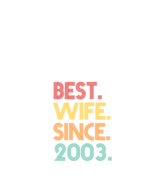 best wife since 2003 retro minta fekete pólón