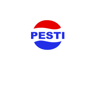 Pesti minta fehér pólón