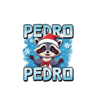 pedro pedro retro xmas minta fehér pólón