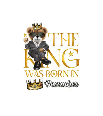 The king was born int NOVEMBER minta fehér pólón