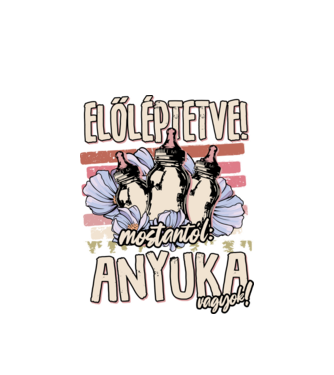 Előléptetve anya minta fehér pólón