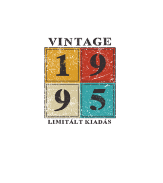 Vintage limitált - 1995 minta fehér pólón