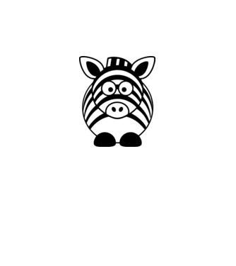 Zebra minta fekete pólón