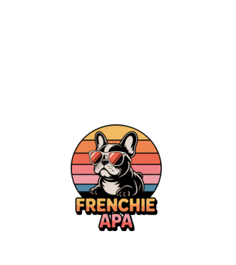 Frenchie Apa minta fehér pólón