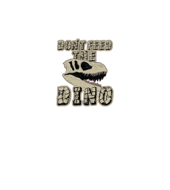 Dont feed the dino minta fekete pólón